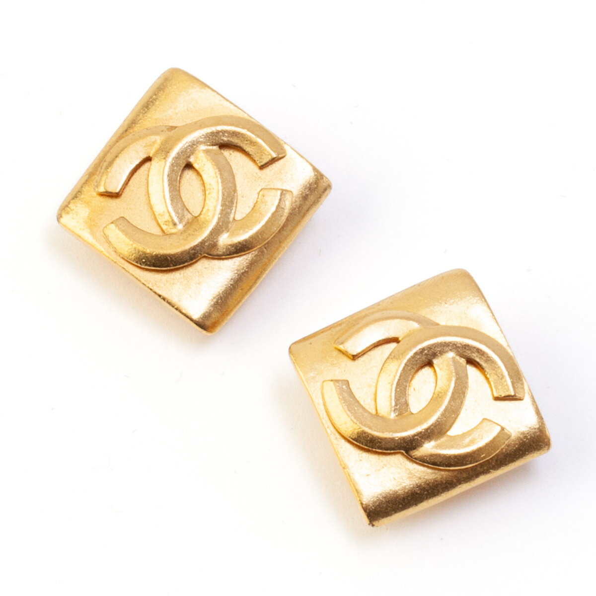 樂天商城 - CHANEL シャネル ココマーク イヤリング 96P スクエア ヴィンテージ #39156yr【中古】