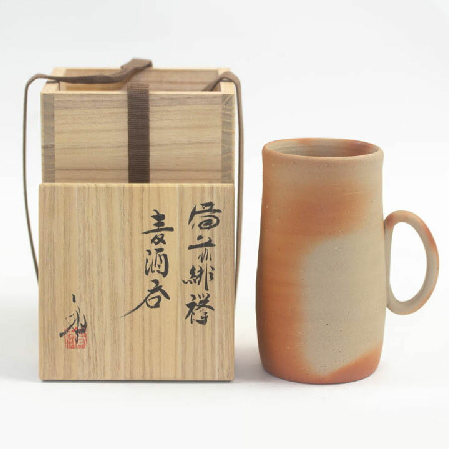 Rakuten - 高原敏造 備前焼 緋襷 麦酒呑 共箱 中古 #19818T