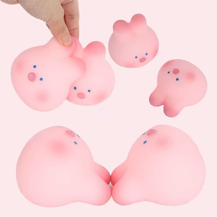 3個入 スクイーズ 低反発 大福 うさぎ ぶた 動物 ぷにぷに ふわふわ おもちゃ 肉球 感触 プッシュ 神ふわ ままごと サプライズ ストレス解消 もちもち フィジェット おしゃれ 子供 こども オシャレ かわいい おもしろい 減圧 握って遊ぶ そっくり 癒し 指の運動 伸びる kirakiramart2025-10004359 激安 KIRAKIRA MART サンプル画像2