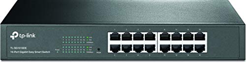 TP-Link Giga対応 16ポート スマートスイッチ 管理機能付 金属筺体 5年保証 TL-SG1016DE ブラック