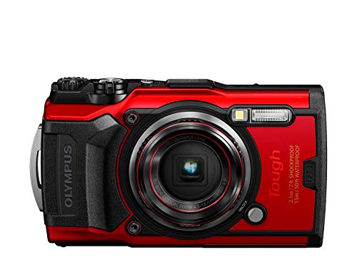 OLYMPUS デジタルカメラ Tough TG-6 レッド 1200万画素CMOS F2.0 15m 防水 100kgf耐荷重 GPS 内蔵Wi-Fi TG-6RED