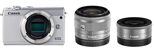 Canon ミラーレス一眼カメラ EOS M100 ダブルレンズキット ホワイト EOSM100WH-WLK