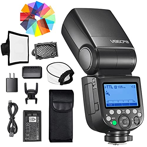 GODOX正規代理店 GODOX V860III-N カメラフラッシュ NIKON適用 2.4G内蔵 1/8000s TTL HSS 高速同期 充電式 明るさ調節可能 Nikonニコンデジタル一眼レフカメラ