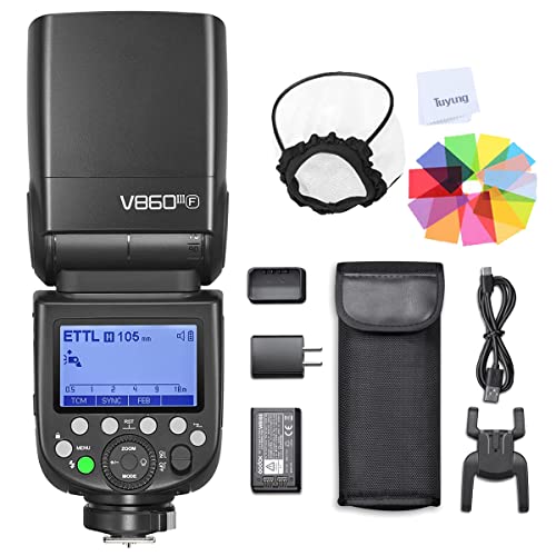 技適マーク付/日本語説明書付 GODOX VING V860III-F 2.4 G GN60 TTL 1/8000S HSS マスタスレーブ GN60 スピードライト フラッシュ 2600mAh 充電式 イオン電池付き Fujifilm X-Pro2