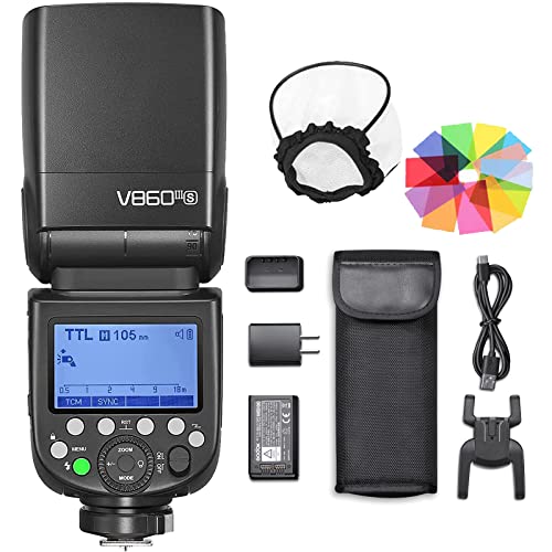 正規品 技適マーク付 日本語説明書付 GODOX VING V860III-S 2.4 G GN60 TTL 1/8000S HSS マスタスレーブ GN60 スピードライト フラッシュ 3000mAh 充電式 イオン電池付き Sony a7 a7s