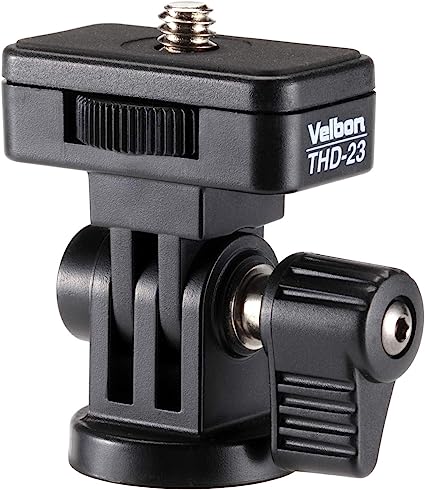 Velbon 1Way雲台 THD-23 小型 底面径24mm ティルト専用 プラスチック製 383624 ブラック