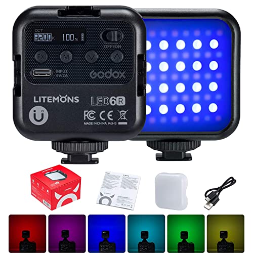 GodoxŹ GODOX LITEMONS LED6R ӥǥ饤 RGB饤 ߥ ƥ饤 ޥͥåȼ 3200K...