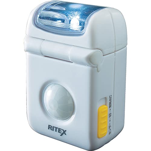 ムサシ RITEX 乾電池式LEDマイクロセンサーライト 防雨型 ASL-010