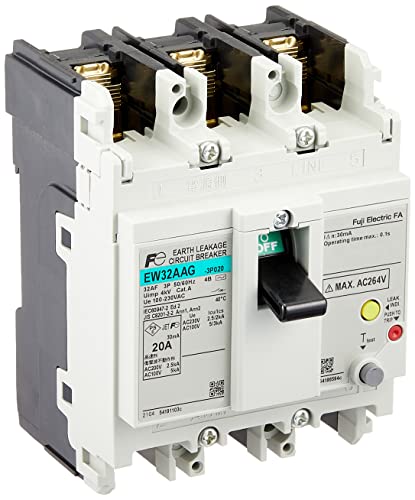 富士電機機器制御 G-TWIN 漏電遮断器 一般配線用 JIS専用品 20A EW32AAG-3P020B 4B