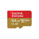 SanDisk 64GB Extreme microSDXC SDSQXA2-064G-GN6MN COpbP[W