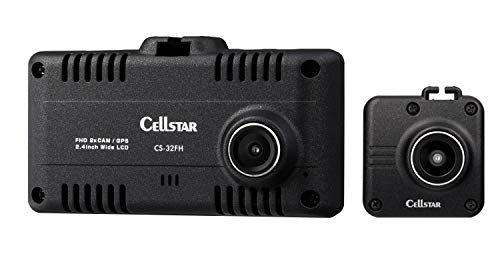 セルスター 2カメラドライブレコーダー CS-32FH 日本製 3年保証 前後FullHD録画 GPSお知らせ機能 GPS 2.4インチタッチパネル 32GBmicroSD付属 CELLSTAR