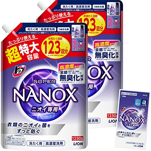 LION SUPER NANOX 1230g×6個セット Amazon | トップスーパーNANOX 詰替用超特大 1230g × 2個セット