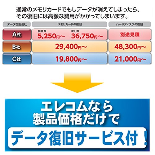 エレコム microXCカード 64GB UHS-I対応 class10 防水 IPX7 データ復旧サービス付 MF-MS064GU11LRA