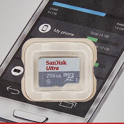 SANDISK - カード 256GB ウルトラライト ホワイト/グレー マイクロSDXC 100MB/S クラス10 UHS-I ‎SDSQUNR-256G-GN3MN 海外パッケージ品