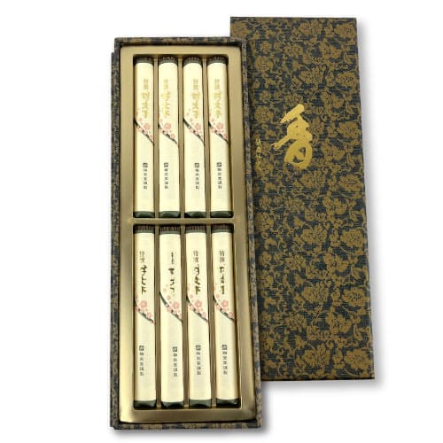 梅栄堂　特撰 好文木 短寸8把入（化粧箱）日本製 進物用お線香 包装・表書き・お手紙無料のサムネイル