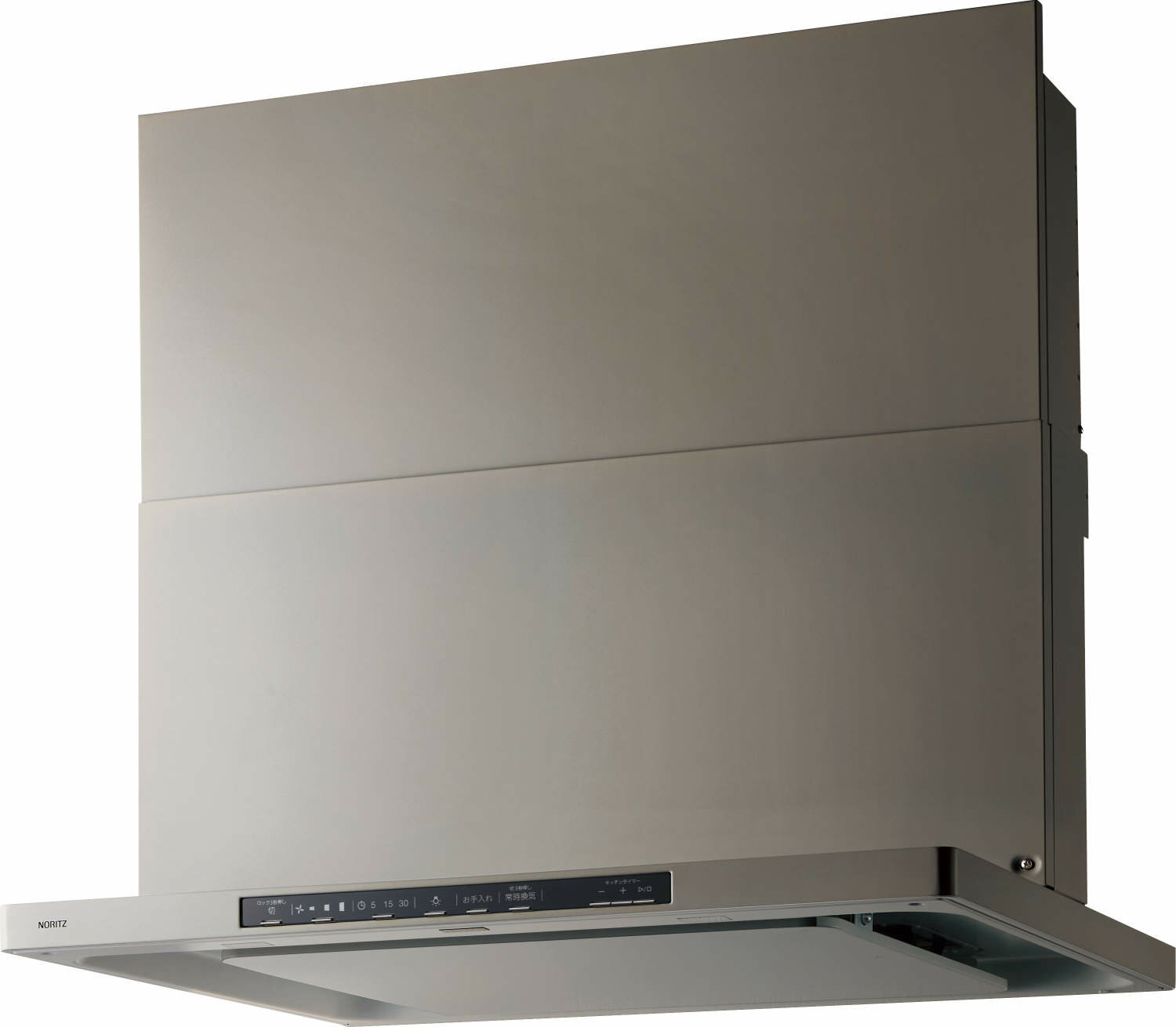 レンジフード ノーリツ　NFG7S26MSV Curara（クララ）スリム型ノンフィルター 間口75cm シルバー 上幕板付き