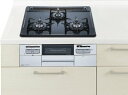 ガスコンロ ハーマン製（Panasonic）JUGSW32T5W 3口コンロ ホーロートップ 両面焼きグリル 幅60cm シルバー