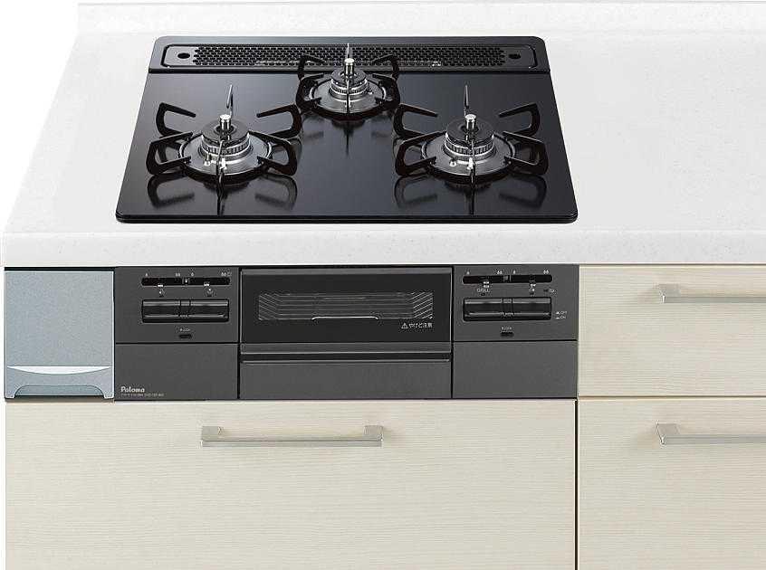 樂天商城 - ガスコンロ パロマ製（Panasonic）LEEPD743W　ガラストップ　両面焼きワイドグリル　幅60cm