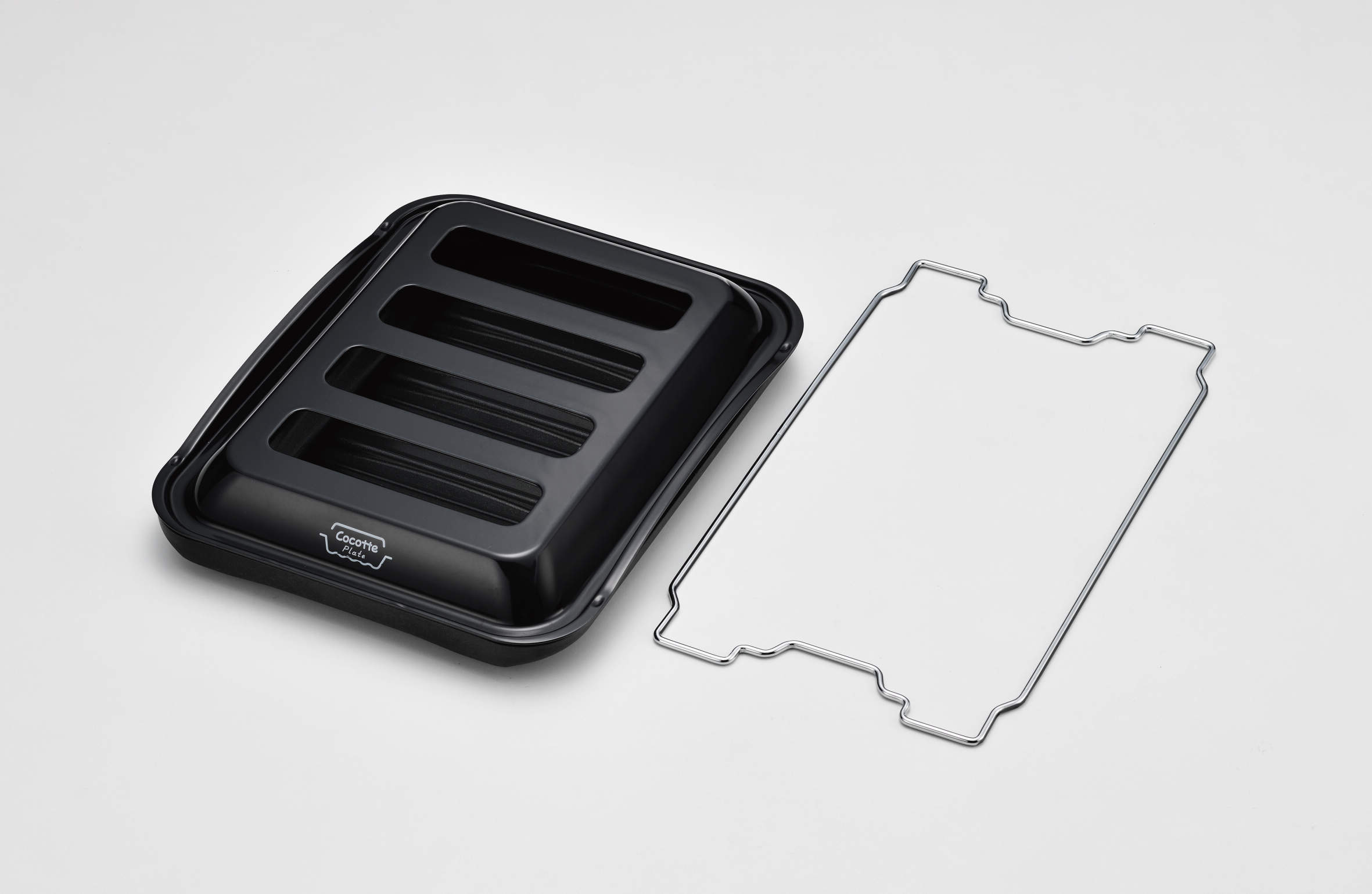 オプション リンナイ製（Rinnai）RBO-PC90WA　ココットプレート　ワイドタイプ　ブラック