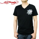 【★ポイント5倍★10 OFFクーポン★4月18日0：00～4月21日09：59迄】エドハーディー Tシャツ メンズ Ed Hardy LKS ラブキル アメリカ ブラック M02CMVUS052 エド ハーディー edhardy タトゥー T-shirt