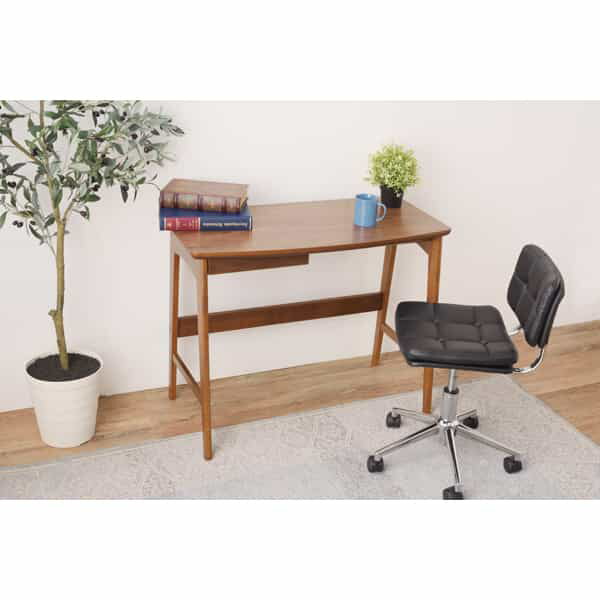トムテ デスク TAC-243WAL ◇ ウォールナット 天然木 ラバーウッド ナチュラル 北欧 おしゃれ 一人暮らし パソコンデスク 勉強机 シンプル ノルディックデザイン 新生活 机 ウォールナット 一人用 木目 温かみ 引き出し付き 収納付き 在宅 テレワーク リモートワーク [2]