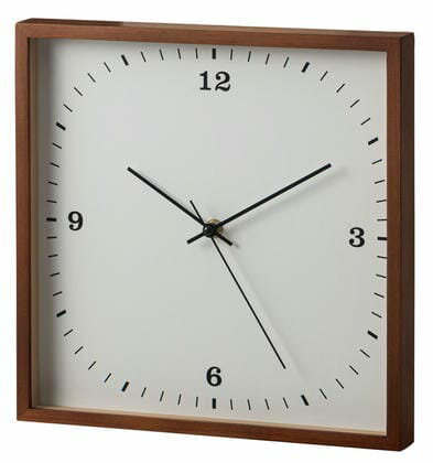 ウォールクロック 時計 壁掛け時計 四角 スクエア 木製 ガラス クオーツ おしゃれ かわいい リビング ダイニング 寝室モダン 北欧 シンプル プレゼント ギフト [2]