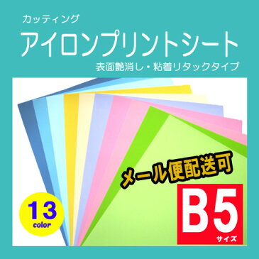 アイロンプリントシート　パステルカラー　B5サイズ 250mm×200mm