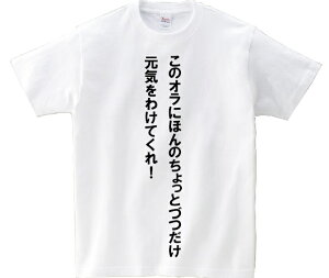 「このオラにほんのちょっとづつだけ元気をわけてくれ！」・アニ名言Tシャツ　アニメ「ドラゴンボール」