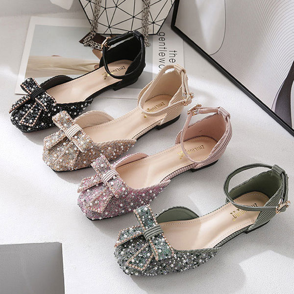 パンプス レディース オフィス カジュアル 履きやすい リボン フラット 大人っぽい 歩きやすい ブラック ベージュ グリーン ピンク