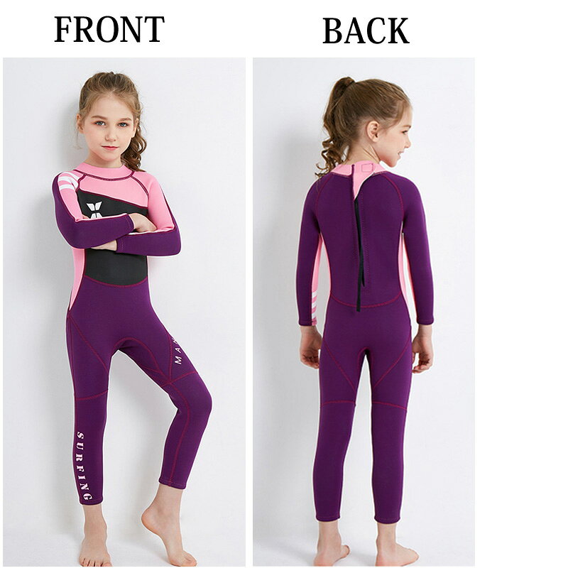 送料無料 ウェットスーツ キッズ 紫外線防止 UPF50 UVカット 長袖 水着 kids 子 女...
