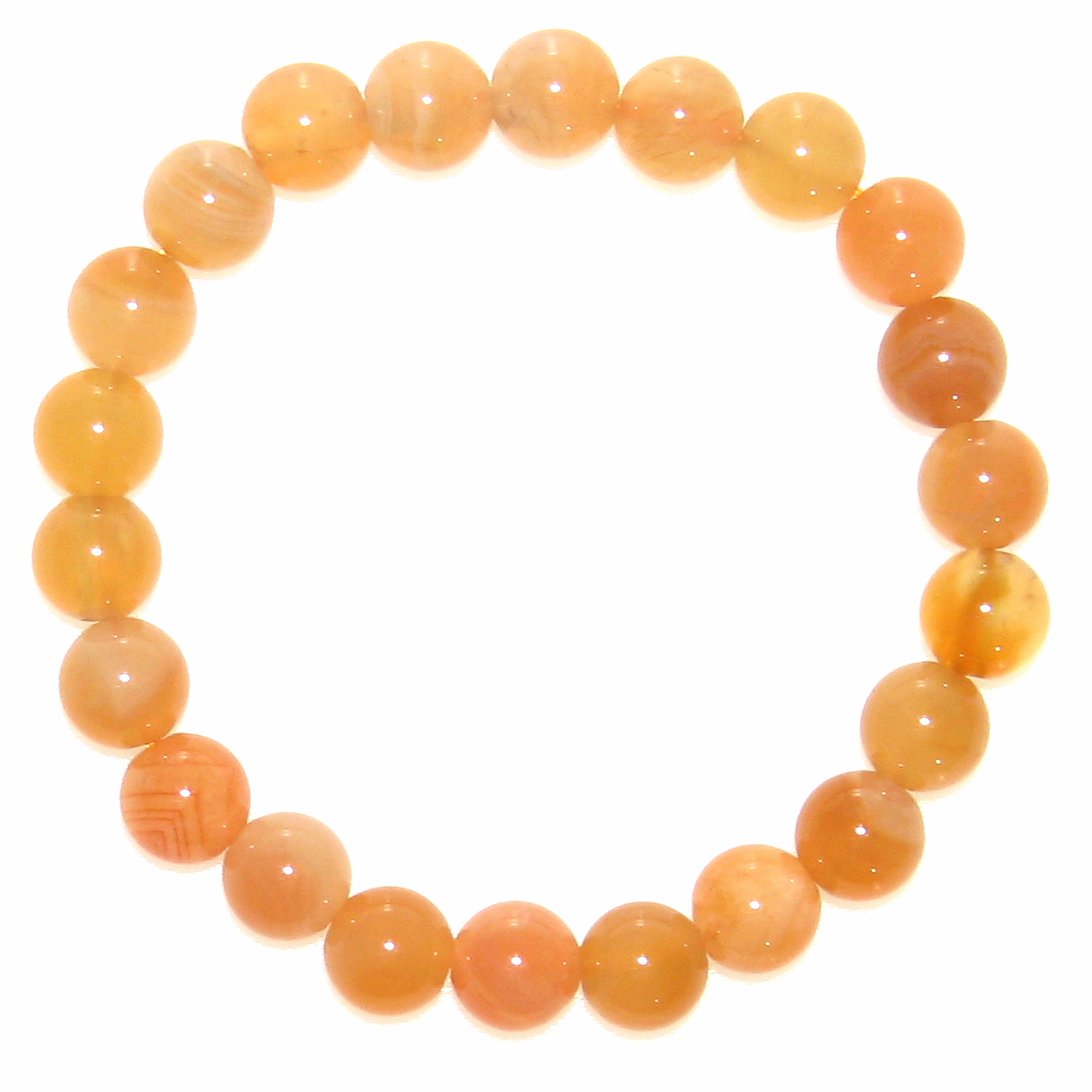 オレンジ カーネリアン 8mm ブレスレット 【15cm 16.5cm 18cm 20cm】【7月 誕生石】情熱 活力 開拓 浄化 健康 リズム ギフト 数珠 ...