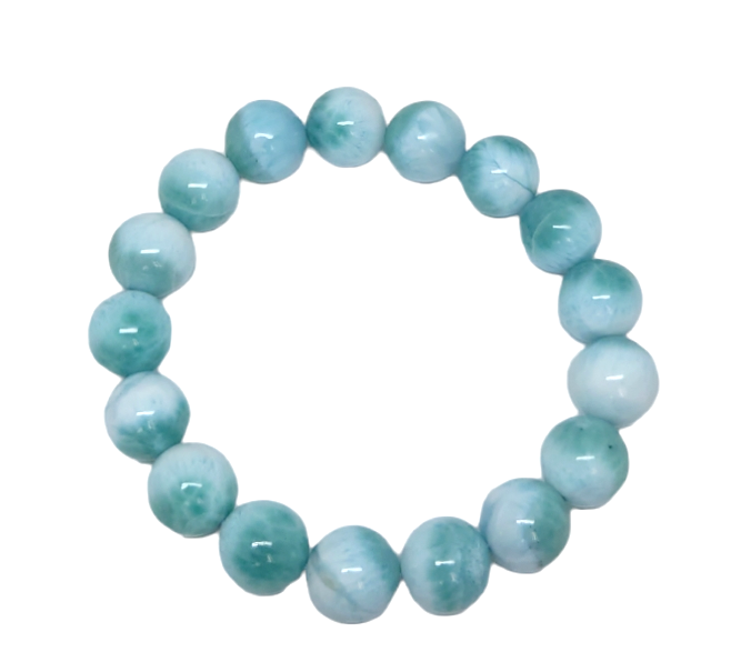 心の平和 AA+ ラリマー 12mm ブレスレット 【6月 誕生石】【16.5cm 18cm】ヒーリングストーン 安心 安らぎ 癒し ターコイズブルー 恋愛 天...