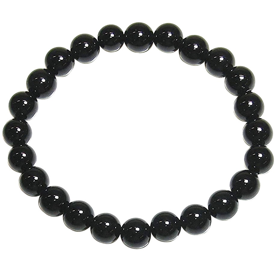 麗しい ブラックオニキス 8mm ブレスレット【16.5cm 18 cm 20cm】ギフト 数珠 念珠 天然石 冷静沈着 知性 パワーストーン レディース メン...