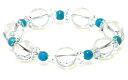 ターコイズ(トルコ石)&水晶シャボン玉 ブレスレット【4月 12月 誕生石】【16.5cm】天然石 パワーストーン レディース メンズ ジュエリー アクセサリー