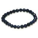 最高級AAA 128面カット サファイア 7.5mm ブレスレット 【15cm 16.5cm 】【9月 誕生石】Sapphire 慈愛 誠実 忠実 真実 徳望 ...