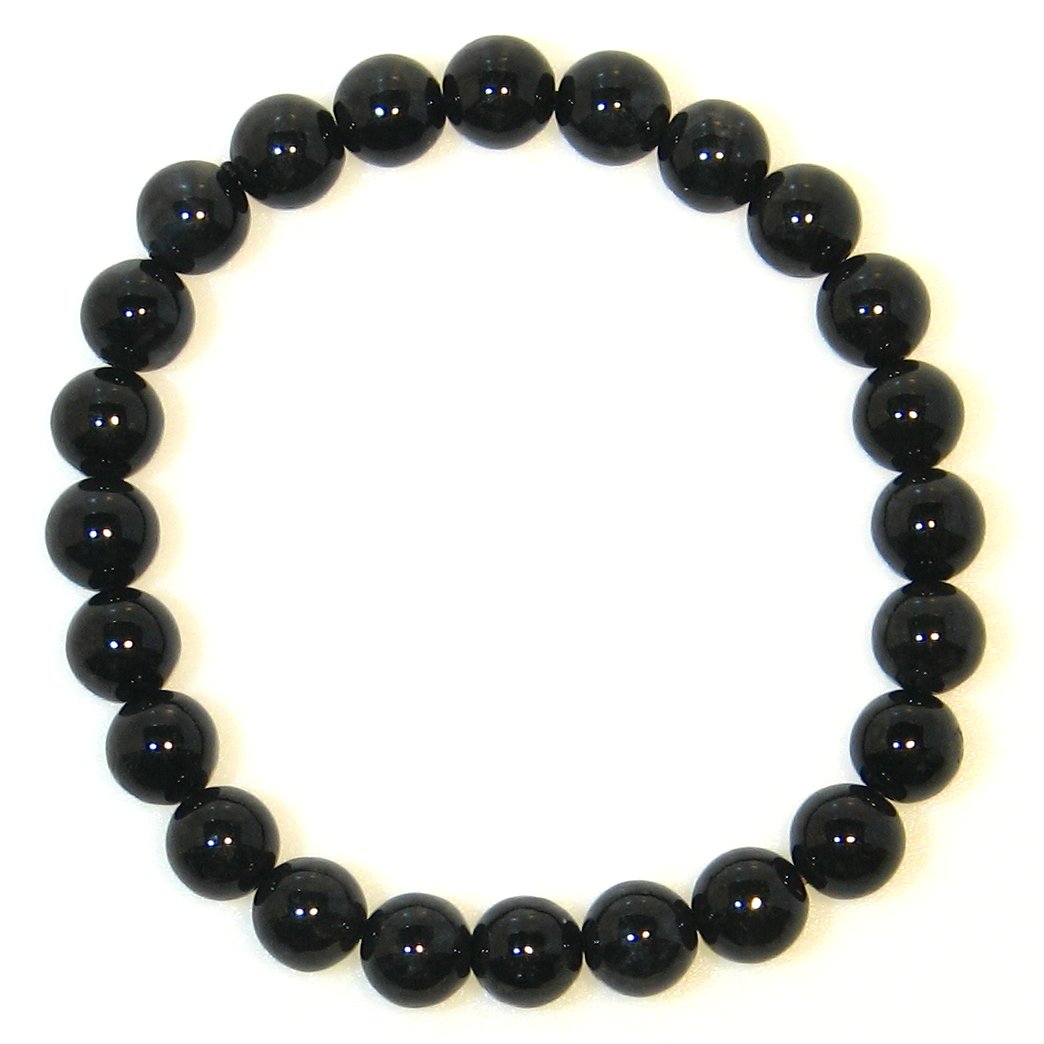 AAA 黒翡翠 (ブラックジェダイト) 8mm ブレスレット【5月 誕生石】【15cm 16.5cm 18cm 20cm】ジェード 成功・繁栄・長寿・幸福・安定...