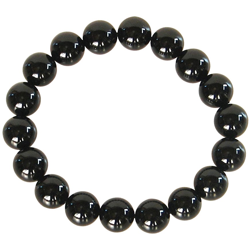 ブラックオニキス 12mm パワフル ブレスレット 【8月誕生石】ギフト 数珠 天然石 パワーストーン メンズ レディース ジュエリー 冷静沈着 知性