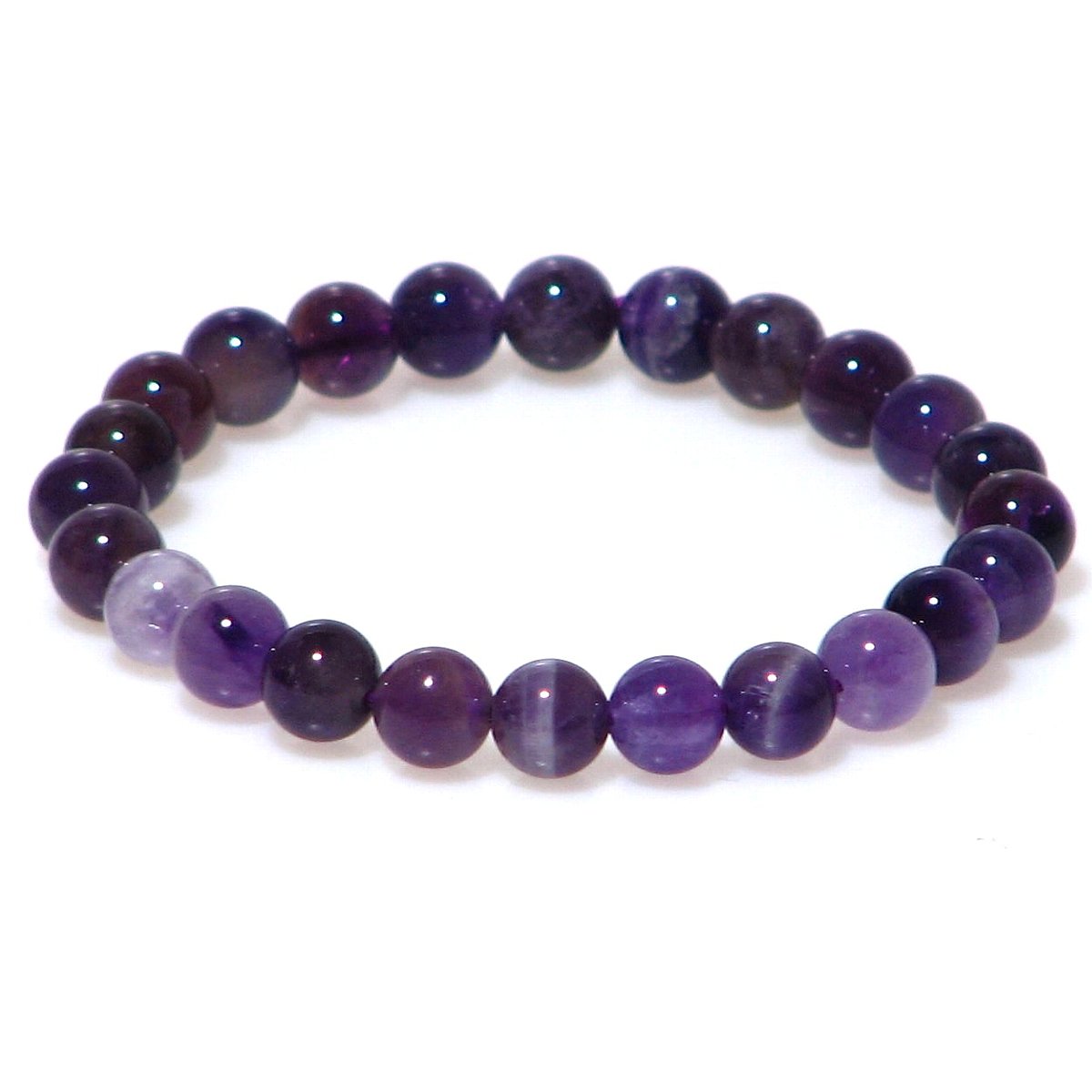 原石のたたずまい ケープアメジスト 8mm ブレスレット 【2月 誕生石】【16.5cm 18cm 20cm】聡明 愛情 ギフト 数珠 念珠 天然石 パワースト...