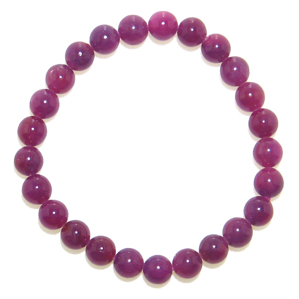 最高級AAA 直径7.5mm ルビー (パープルサファイア) ブレスレット 鑑別書付き【7月 誕生石】【15cm 16.5cm 18cm】永遠の命 美 優雅 天...