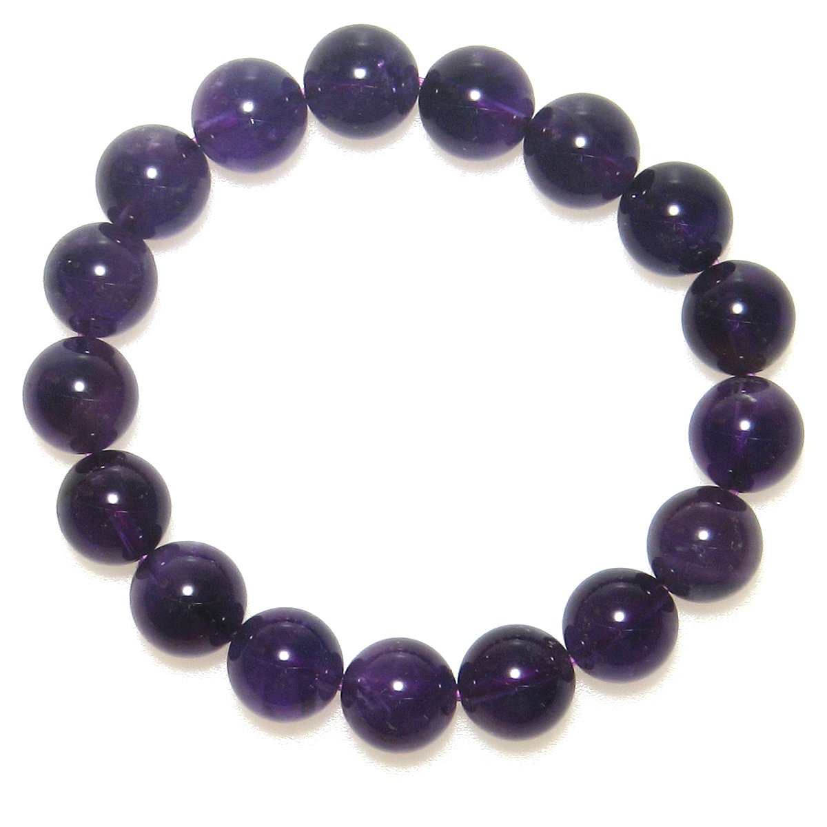 最高級AAAグレード アメジスト(紫水晶) 12mm ブレスレット 【2月 誕生石】【16.5cm 18cm 20cm 22cm】聡明 愛情 ギフト 数珠 念珠...