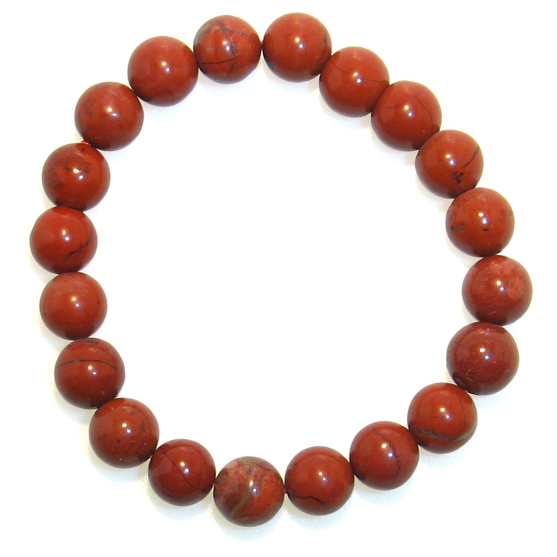 鮮やか朱色の レッドジャスパ− 10mm ブレスレット【15cm 16.5cm 18cm 20cm】【ジャスパ−】【天然石 パワーストー...