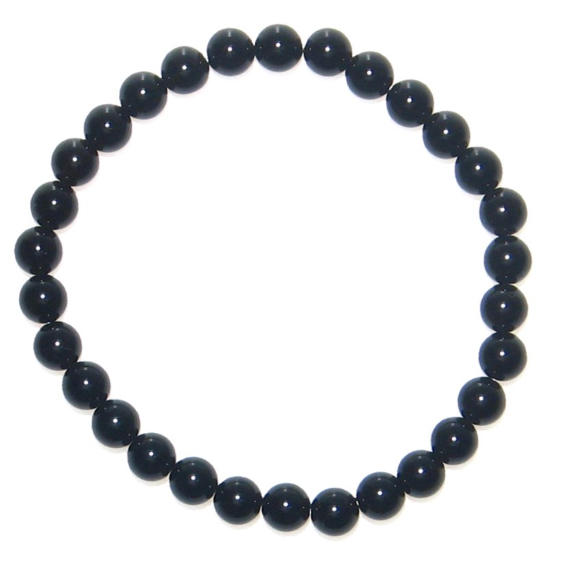 モリオン(黒水晶) 6mm ブレスレット (鑑別書付)【4月 誕生石】【16.5cm】黒水晶 クォーツ 数珠 念珠 天然石 パワーストーン レディース メンズ ジュエリー アクセサリー ギフト