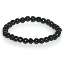 チベット産 黒水晶 (カーンゴーム/モリオン) 6mmブレスレット【15cm 16.5cm 18cm 20cm】【4月 誕生石】クオーツ クリスタル 浄化 健康...