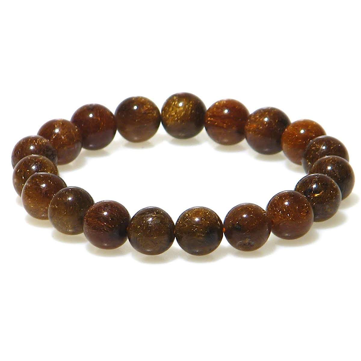 AAA ギッシリ レッドルチルクォーツ (銅針水晶) 10mm ブレスレット【8月 誕生石】【16.5cm 18cm】天然石 パワーストーン レディース メンズ...