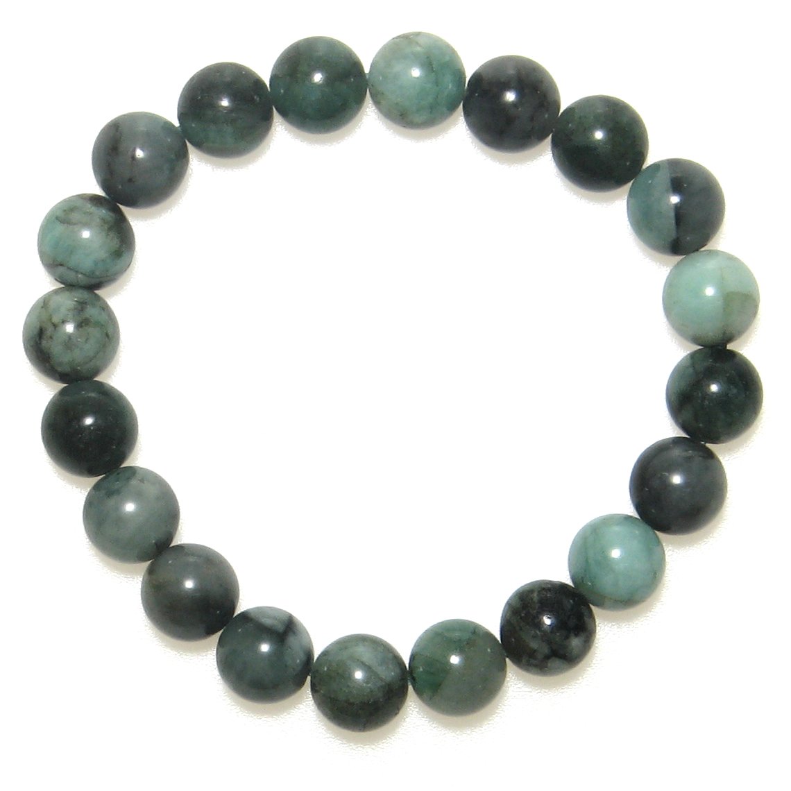 A エメラルド 10mm ブレスレット 富と栄光の象徴【15cm 16.5cm】【5月 誕生石】幸福 幸運 希望 健康 愛情 天然石 パワーストーン レディース...