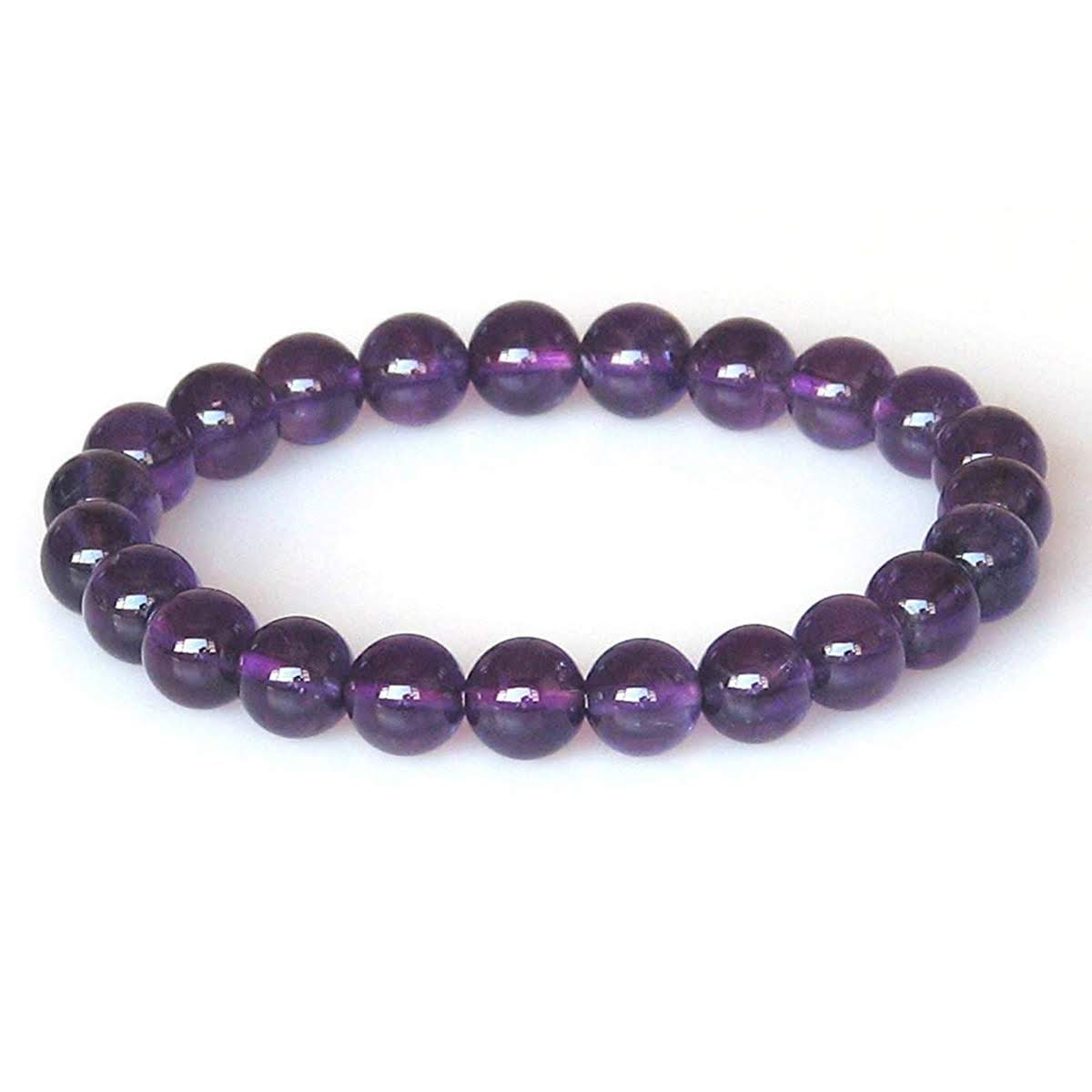 高級AA 美しいアメジスト 8mm ブレスレット【2月 誕生石】【16.5cm 18cm 20cm】 聡明 愛情 ギフト 数珠 念珠 天然石 パワーストーン レ...
