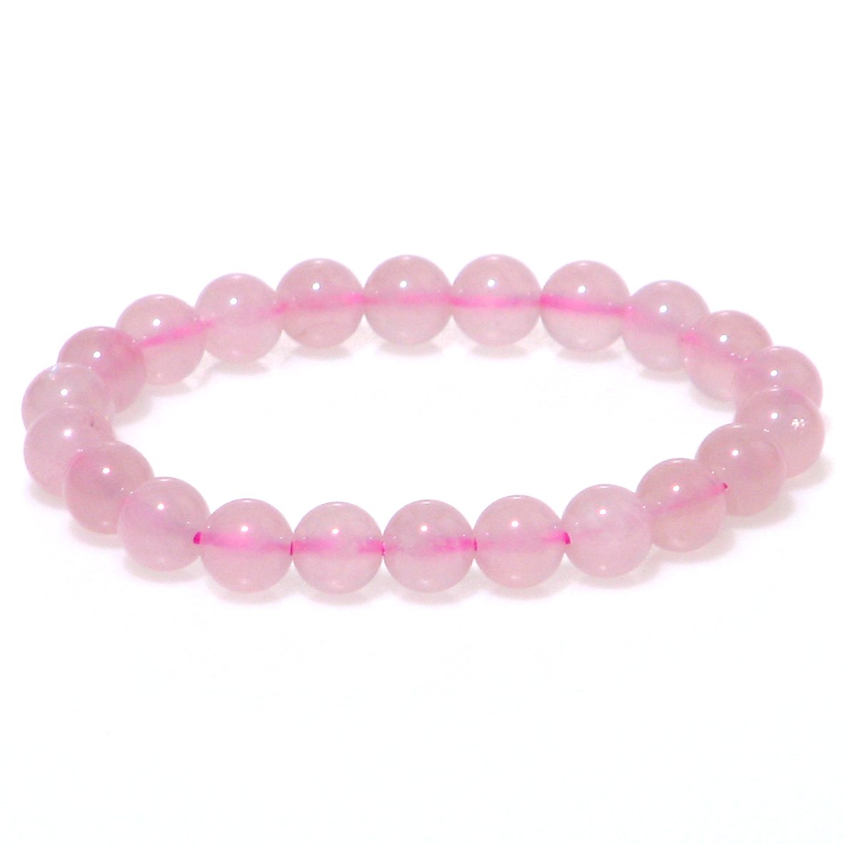 ローズクォーツ (紅水晶) 8mm ブレスレット【4月 誕生石】【15cm 16.5cm 18cm】愛情 恋愛 天然石 数珠 アクセサリー パワーストーン メン...