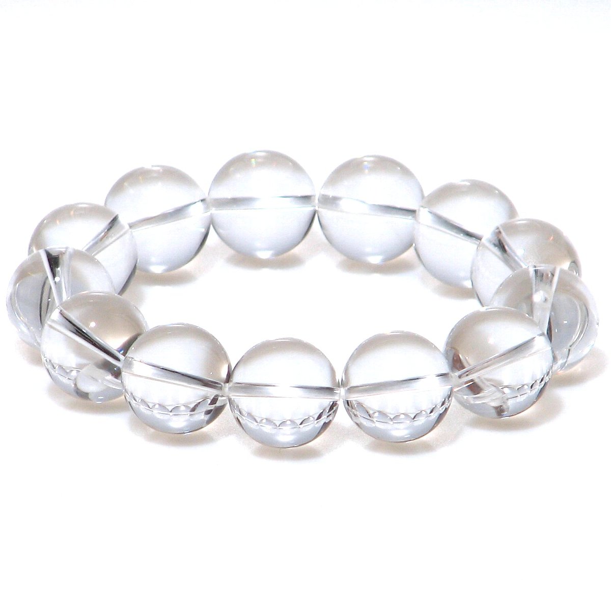AAA 最大級 18mm ビッグ 水晶 ブレスレット 【4月 誕生石】 【16.5cm 18cm 20cm 22cm 】quartz クリスタル 浄化 健康 リ...
