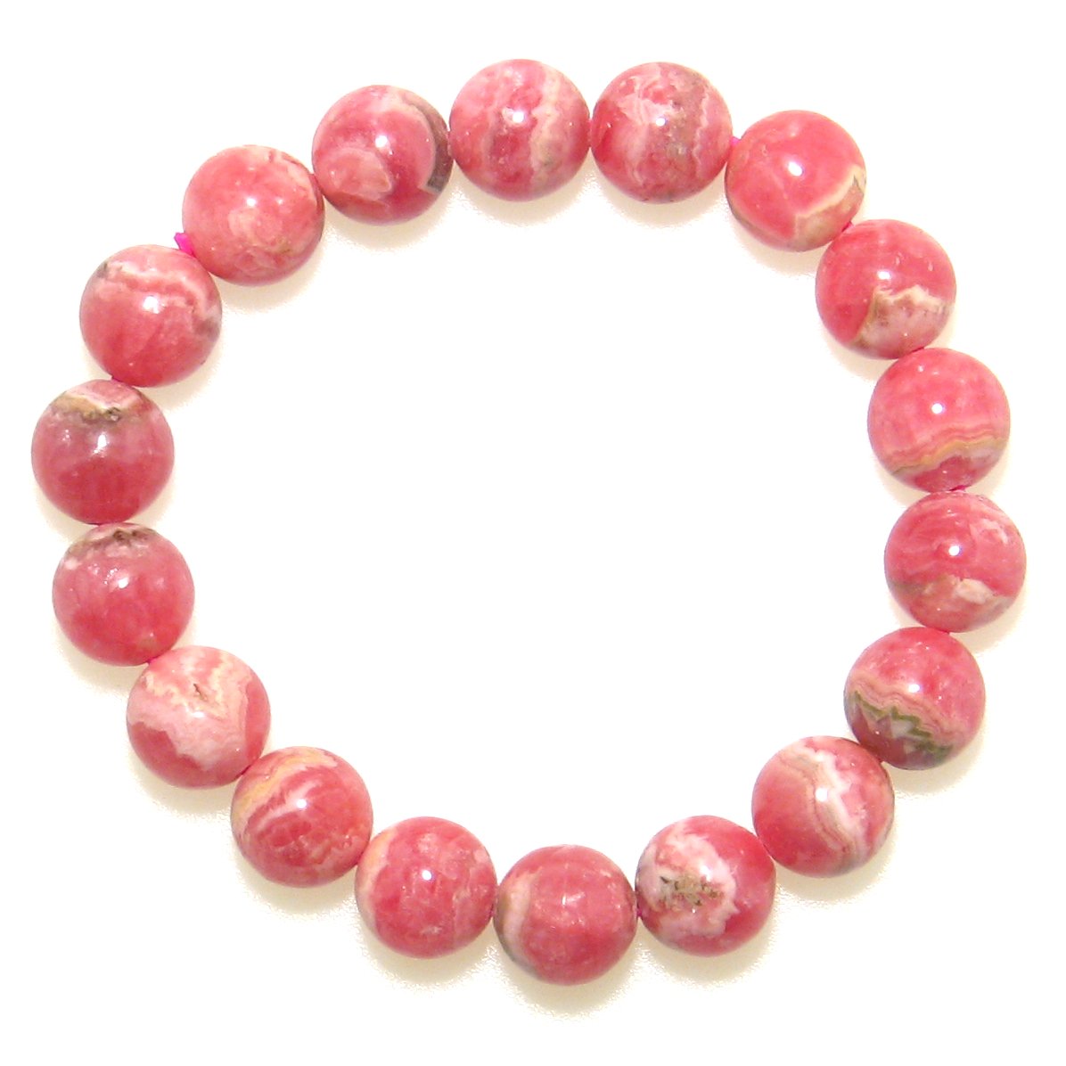 高品質 アルゼンチン産 インカローズ AAA 11mm ブレスレット (鑑別書付き)【15cm 16.5cm 18cm】【7月 誕生石】インカ帝国 王家の石 薔...