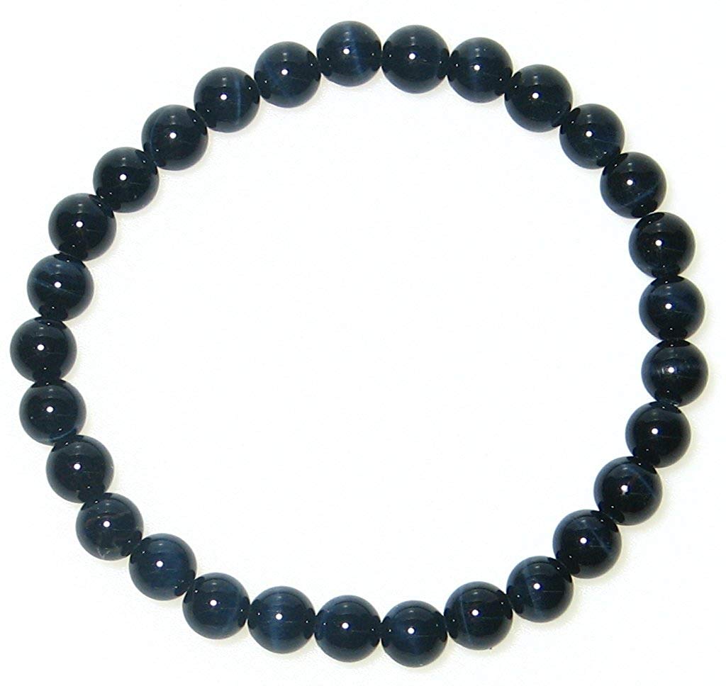 最高AAA 6mm ホークスアイ(ブルータイガーアイ) ブレスレット【15cm 16.5cm 18cm】【10月 誕生石】 虎目 行動力 直観力 決断力 パワー...